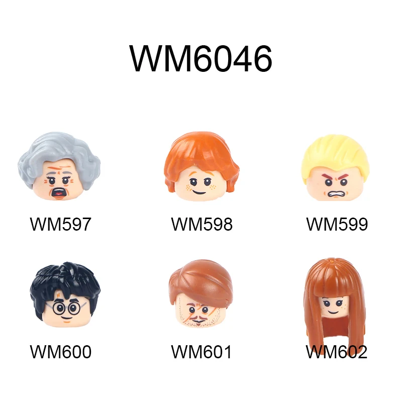 

WM597 WM598 WM599 WM600 WM601 WM602 WM6046 Figures Heads Movie Series Bricks Action Building Blocks Educational Toy For Kid Gift