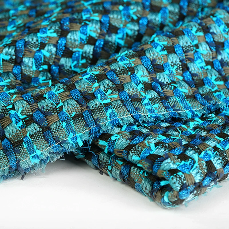 Высококлассная 140 см ширина шерсть полиэстер твидовая ткань для женщин пальто