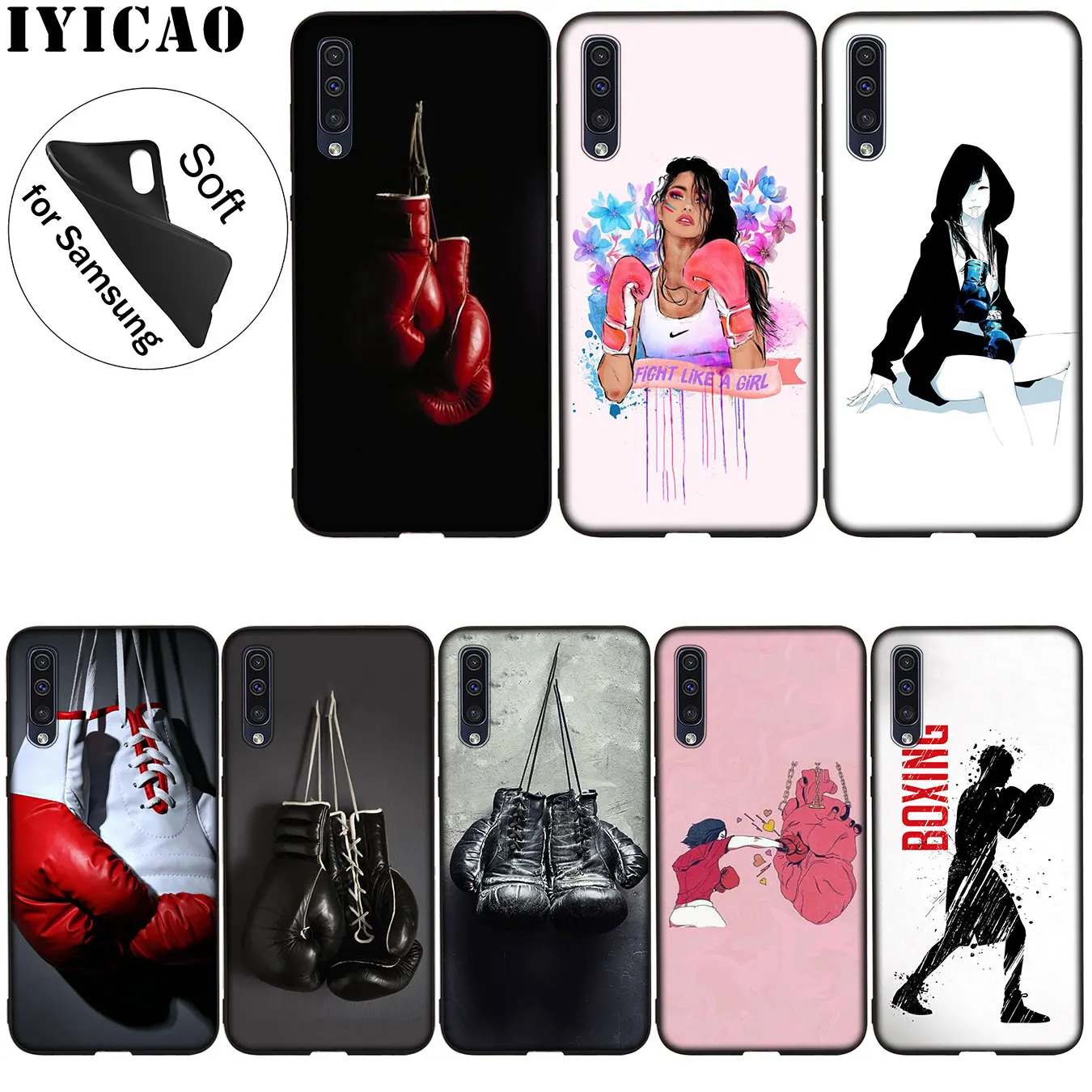 IYICAO мультфильм боксерские девушки перчатки шаблон ТПУ мягкий чехол для Samsung Galaxy