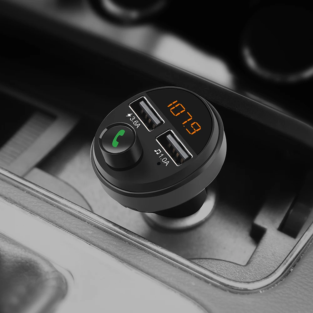 Автомобильный FM-передатчик Bluetooth 5 0 беспроводной комплект громкой связи mp3-плеер
