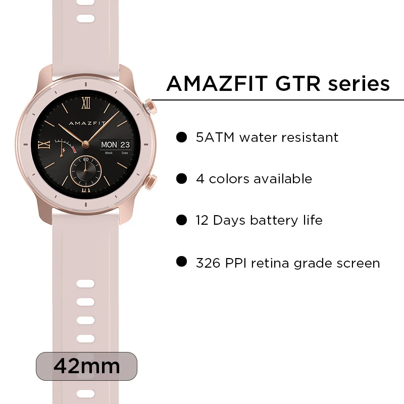 Глобальная версия новые умные часы Huami Amazfit GTR 42 мм 5ATM 12 дней батарея управление