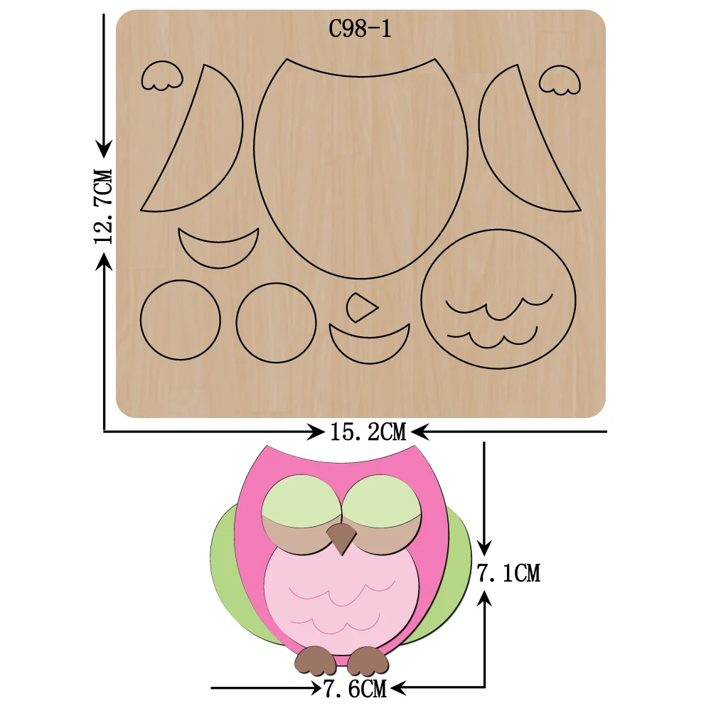 

New owl Wooden die Scrapbooking C-98-1 Cutting Dies