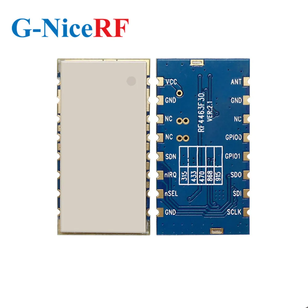 2 шт. 1 Вт Si4463 встроенный FSK 433MHz TX/RX модуль RF4463F30 + резиновая антенна головка SMA