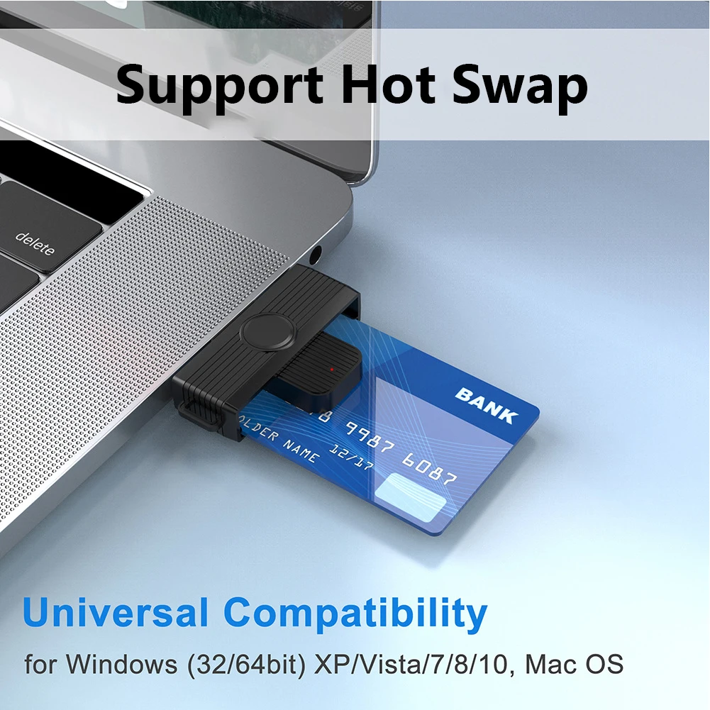 Считыватель смарт-карт CR318 USB 2 0 для банковских карт SIM-карт идентификации