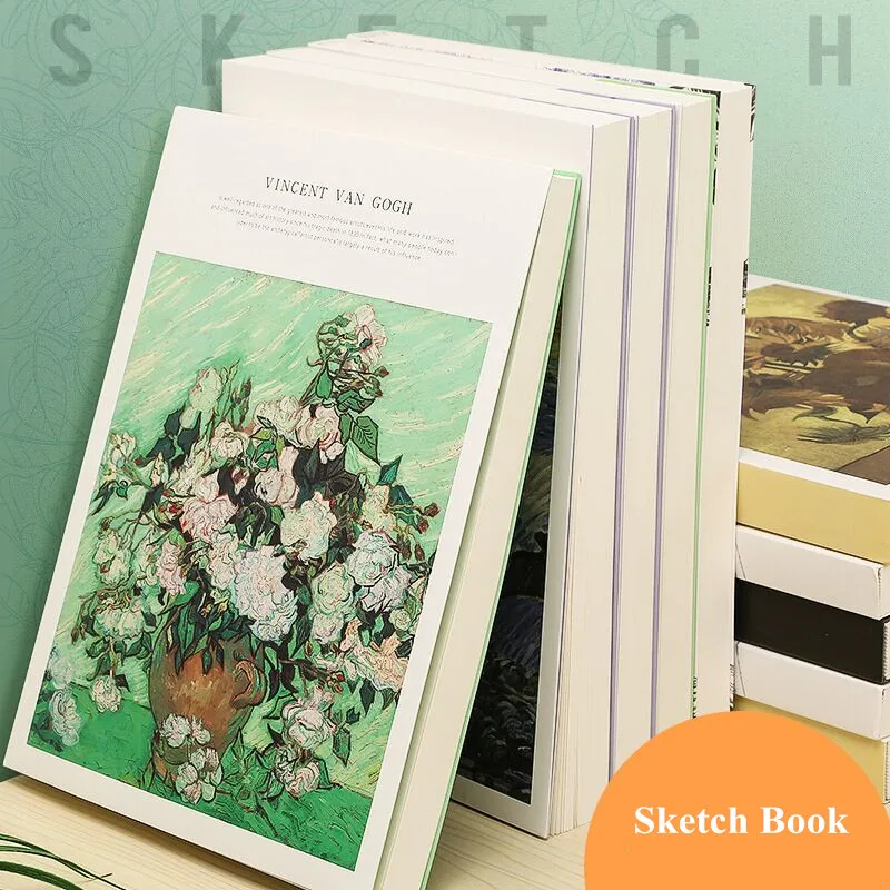 

Z3 120 Sheets Thicken Student Art Painting Drawing Paper Beige Sketch Book Watercolor Book Graffiti Sketchbook School Stationery