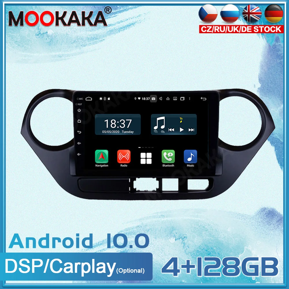 

Android 10 для Hyundai I10 2018-2019 Автомобильный мультимедийный плеер GPS-навигация головное устройство автомобильное радио стерео магнитофон Carplay