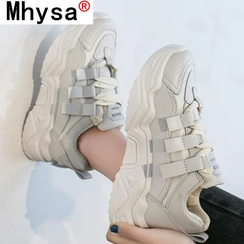 

2021 Women Lace-up Non-slip Sneakers Fashion Women's Shoes Autumn Mesh Platform Shoes Woman Comfortable Breathable Casual Shoes