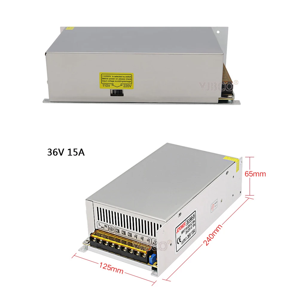 Регулируемое переключение Питание DC36V 3A/10A/15A Swich драйвер Трансформатор AC110V 220 36В