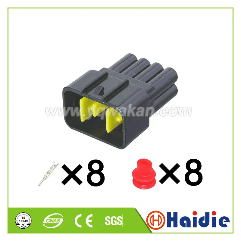 

Free shipping 5sets 8pin auto plastic waterproof housing plug cable electric wiring harness connector FW-C-8M-B