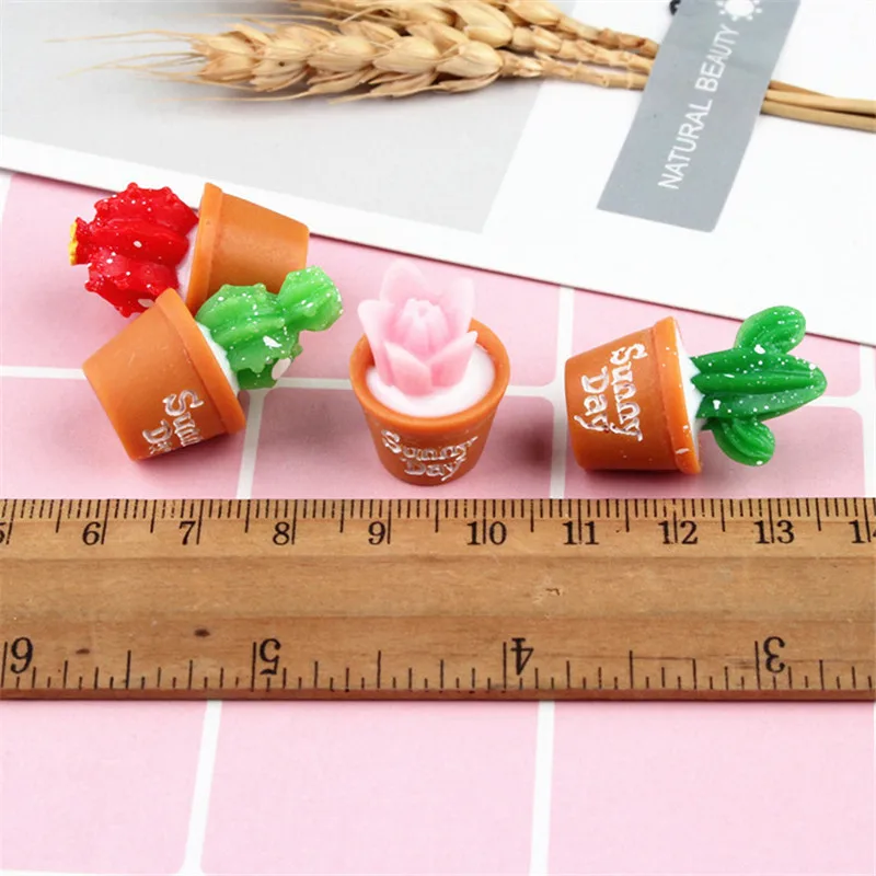 1 шт. милый мини сочный кактус растительный Декор изделия из смолы Сказочный Сад