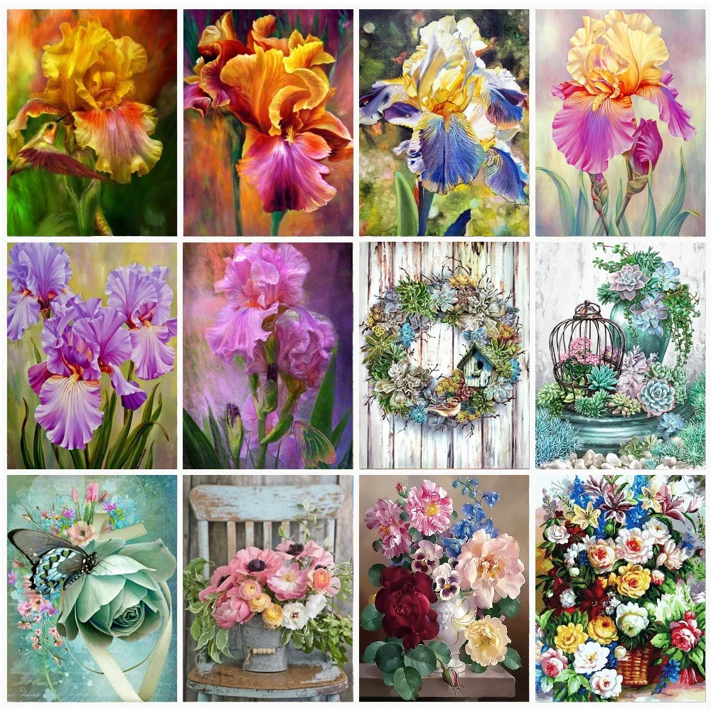 Картина из страз 5D &quotсделай сам&quot искусственная ваза роза пион цветок лилии