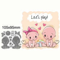 hot new metal cutting dies for scrapbooking cute baby boy and girl crafts clear stamp and die for album embossing diy paper card