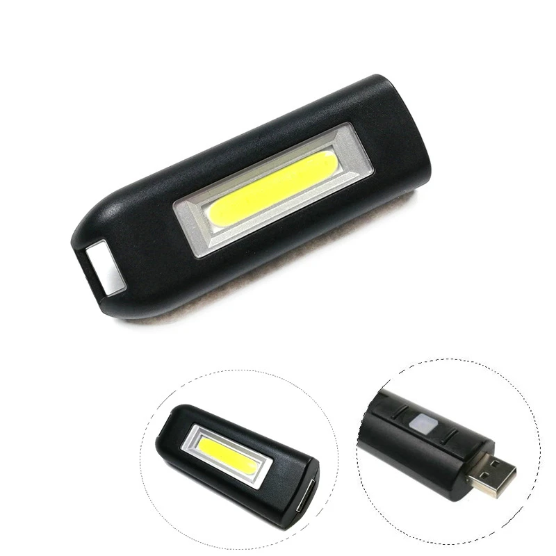Светодиодный мини брелок COB портативный аварийный светильник с зарядкой от USB