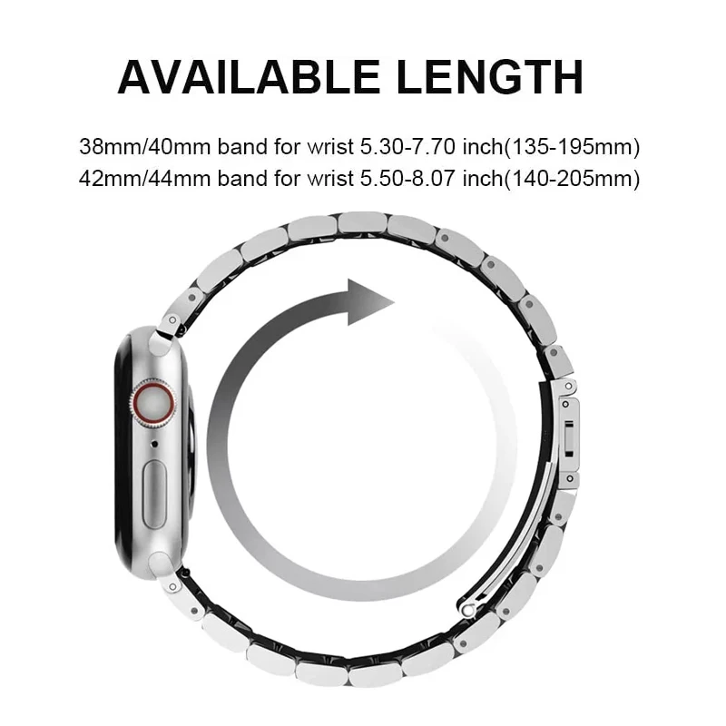 

Bracelet For Apple watch Series 6 5 4 SE Band 44mm 40mm luxury Stainless Steel Metal Band For Apple Watch Strap 42mm 38mm Correa