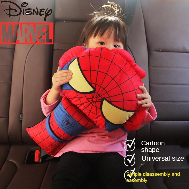 

Disney Marvel Car Cartoon Child Safety Belt Cover Shoulder Cover Large Child Sleeping Anti-Legging Pillow Plush Interior