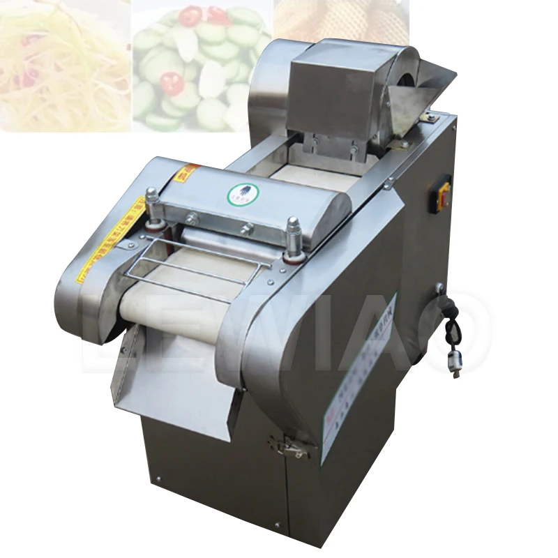 Electric Automatic Celery Kale Green Bean Coconut Slice Chips Shredder Dice Chopper Slicer Cutter Vegetable Cutting Machine