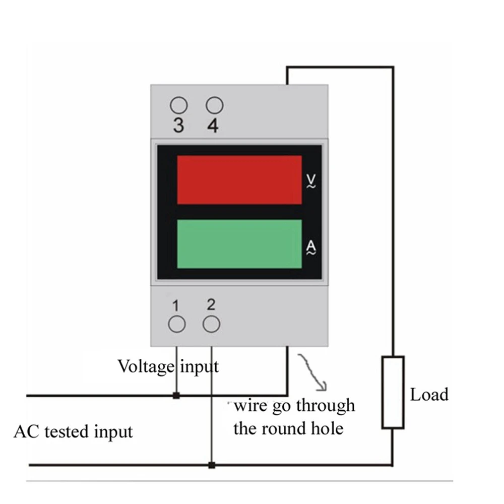 Цифровой светодиодный дисплей измеритель напряжения и тока переменного