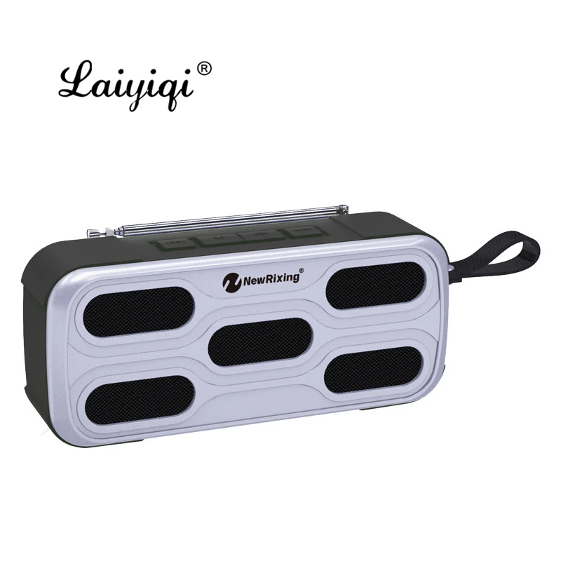 Laiyiqi antenna Radio FM portable leather belt Splashproof waterproof bluetooth speaker BT bass parlante bluetooth alto falante