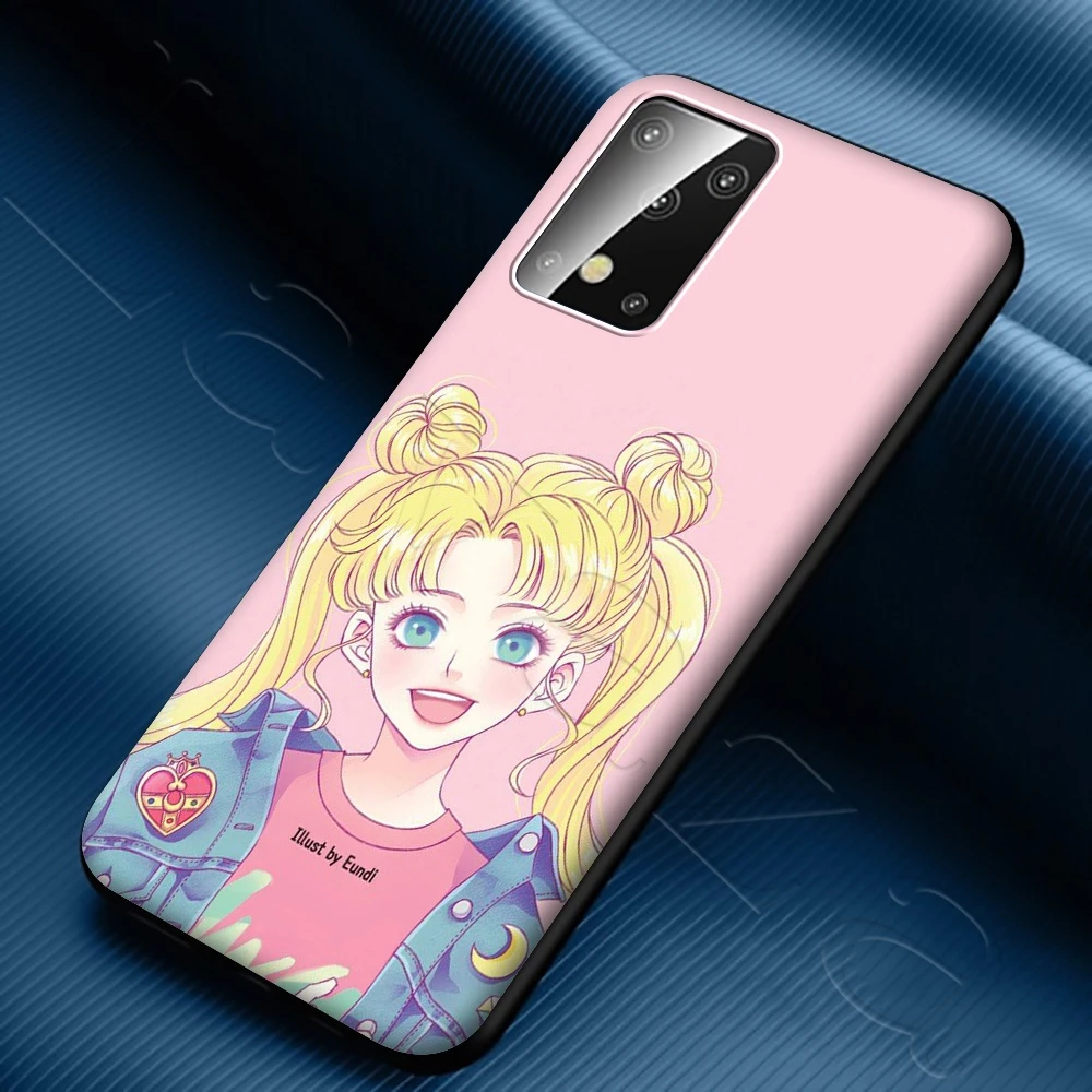 Милый чехол с аниме Сейлор Мун для Samsung Note 10 S6 S7 S8 S9 S10 S10e S20 ultra A71 A51 A81 A91 M10 M20 M30 Lite Edge