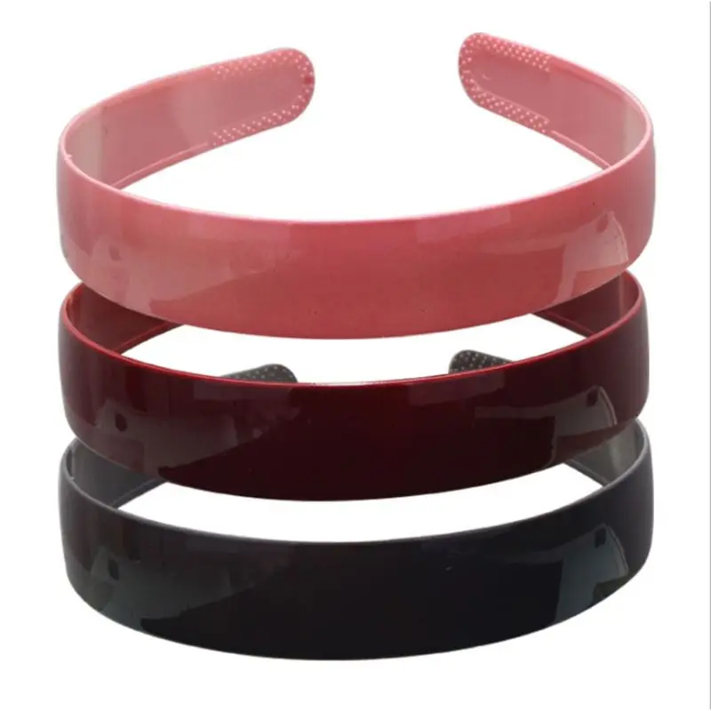 Женский модный пластиковый обруч для волос 1 7 см блестящий однотонный ярких