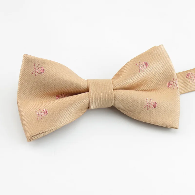 Элегантный Для мужчин Череп жаккардовые платки носовые бабочкой Свадебные Бизнес полиэстерный Карманный полотенце для сундуков платки с галстуком-бабочкой - Цвет: Bow Tie