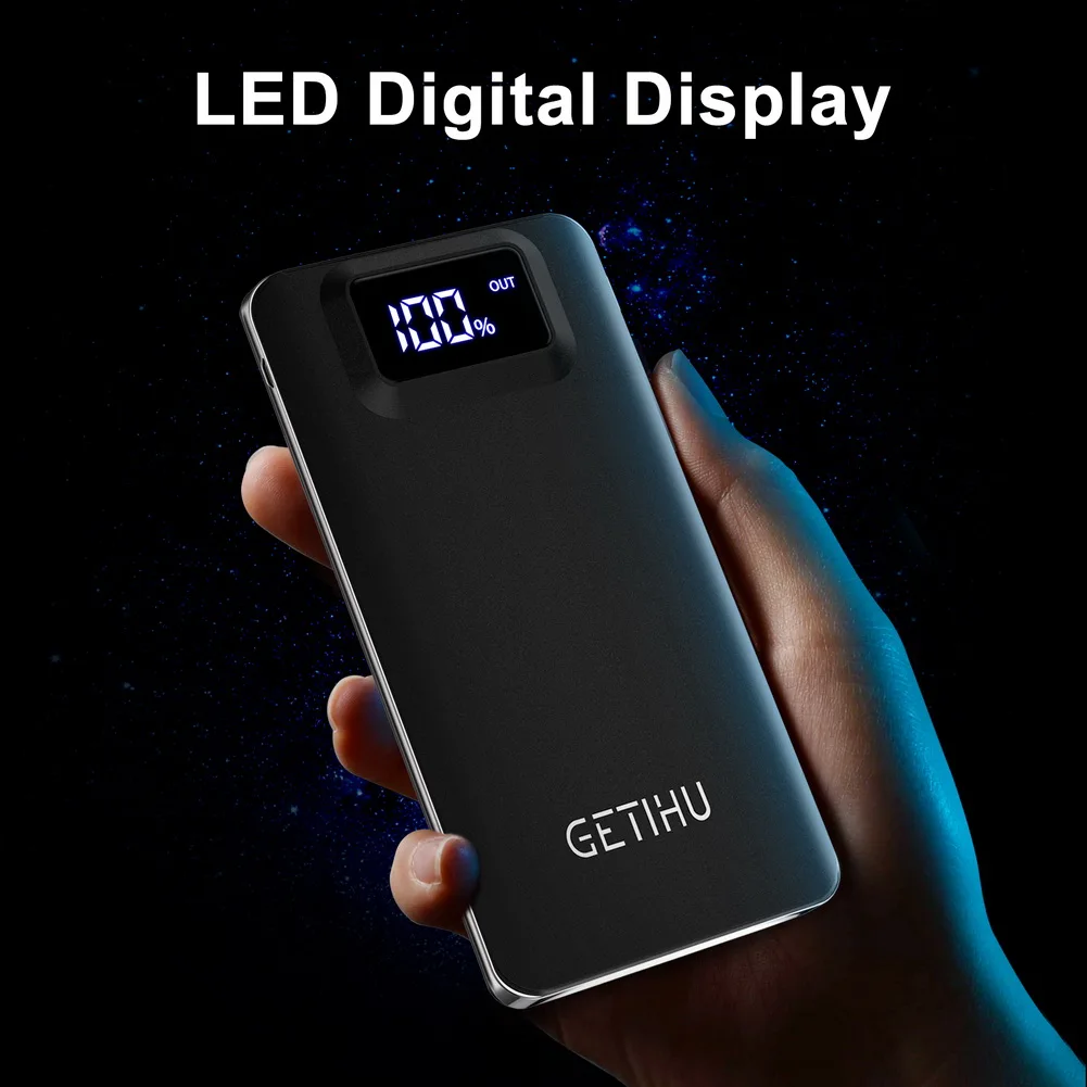 INIU 3A 10000mAh светодиодный блок питания двойное Портативное зарядное usb-устройство банк питания для iPhone Xiaomi Mi телефон внешний аккумулятор