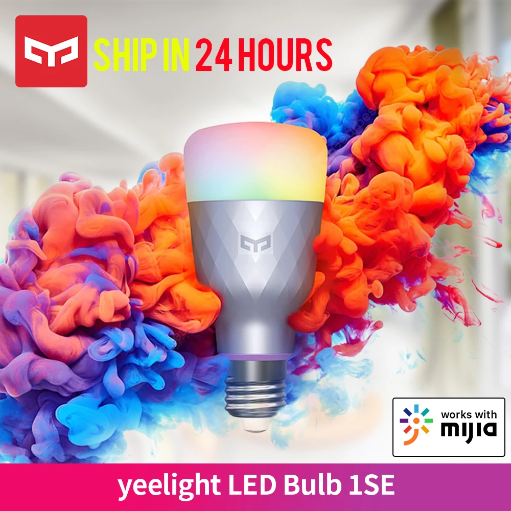 New Release Yeelight 1st gen 6W RGB Smart LED Bulb Wireless Voice Control Colorful Light Support Google Home Work With Mija App