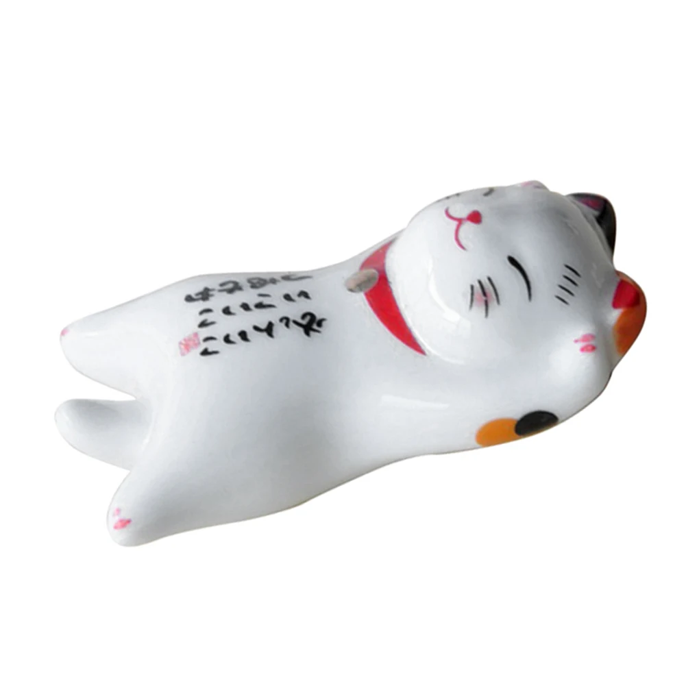 

Ceramic Lucky Cat Chopsticks Holder Home Ceramic Decoration
