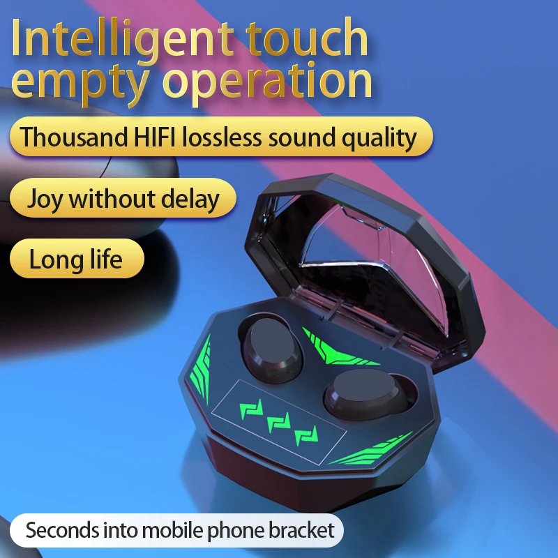 

TWS Gaming Headset Low Delay Wireless Bluetooth 5.2 Earphone In-Ear Noise Cancelling Stero Gaming Earbuds For Phone