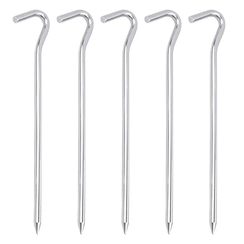 

5pcs Tent Pegs Aluminum Alloy Tent Nails Sun Shelter Accessories Outdoor Camping Hiking Traveling Tool Fishing Equipment 18cm