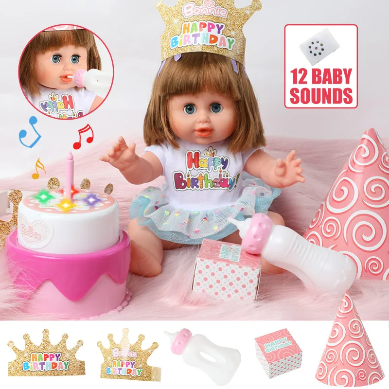 Реалистичная мягкая силиконовая кукла Реборн Поющая Мерцающая сделай сам на