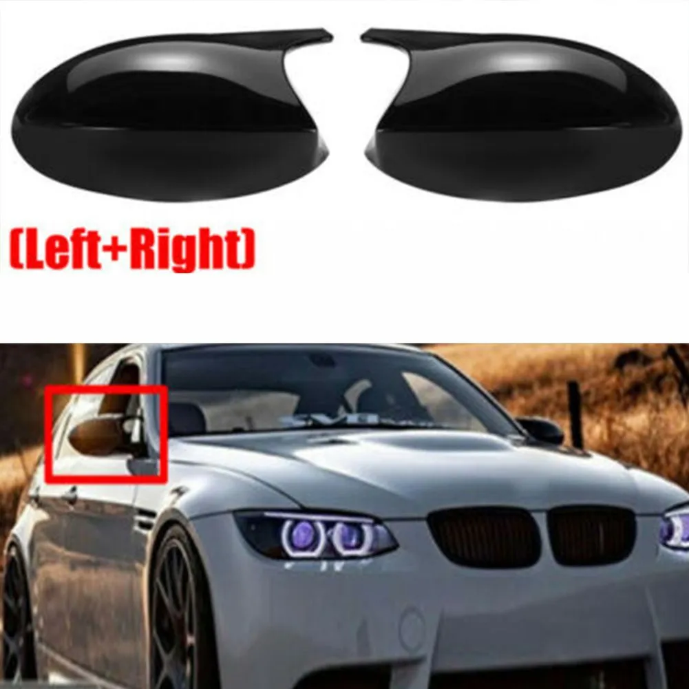 

High-Quality ABS Glossy Black M3 Style OX Horn Side Mirror Cover Cap For BMW E90 E91 E92 PRE-LCI