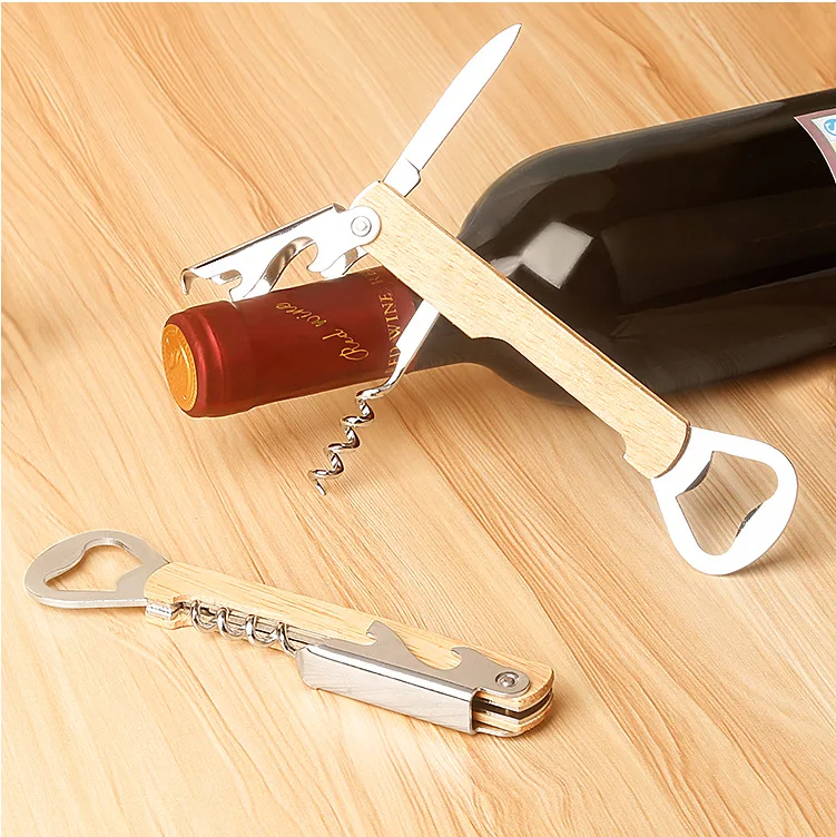 

Personalized Wedding Party Favor Custom Engraved Wood Wine Corkscrew & Beer Bottle Opener Wedding Gifts For Guests Set of 20