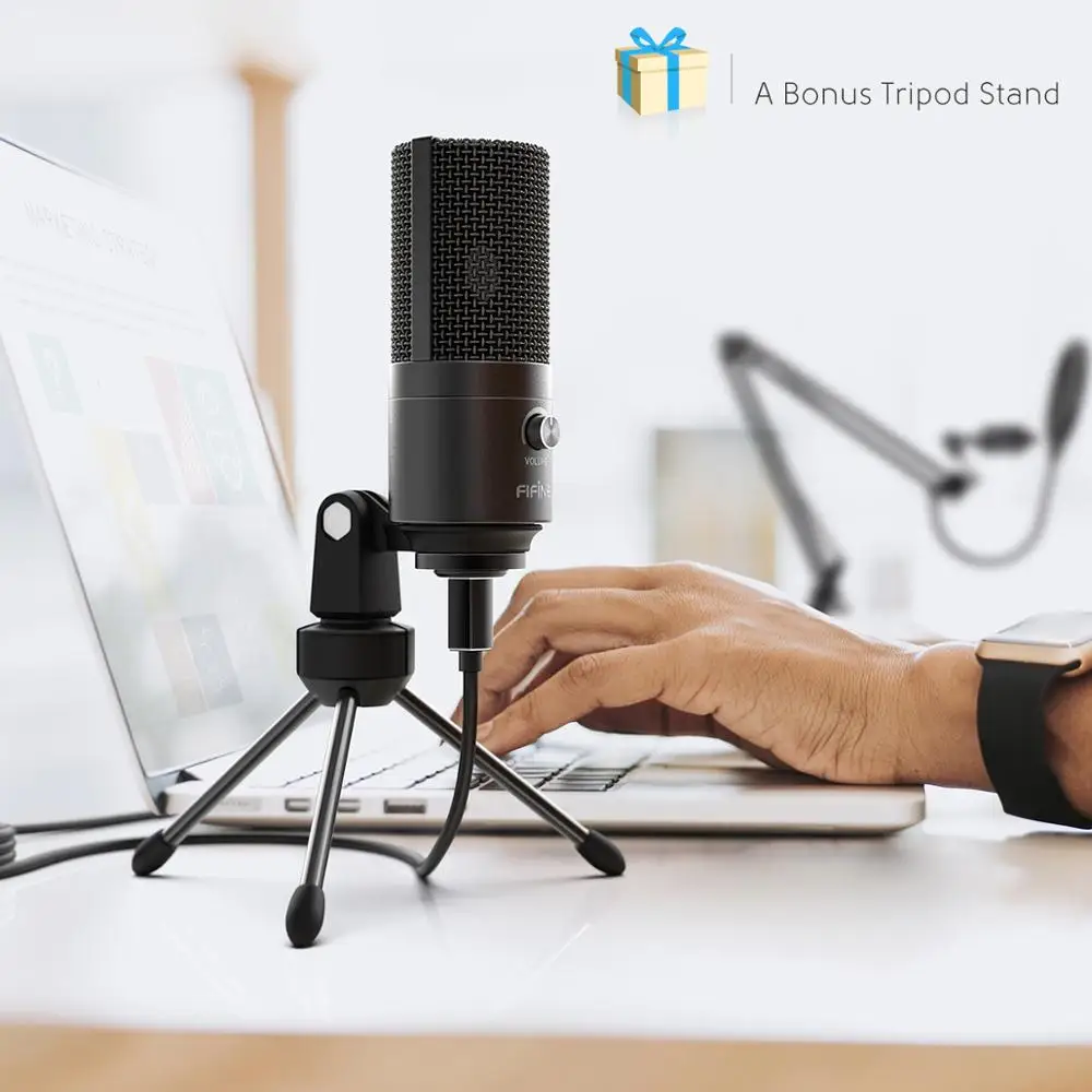 fifine studio condenser usb computer microphone kit with adjustable scissor arm stand shock mount for youtube voice overs t669 free global shipping