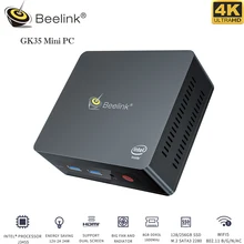 Beelink GK35 Mini PC Intel celeron J3455 4GB SSD 64GB Quad core 8GB RAM 128GB/256GB Windows 10 dual WIFI HD Desktop office PC