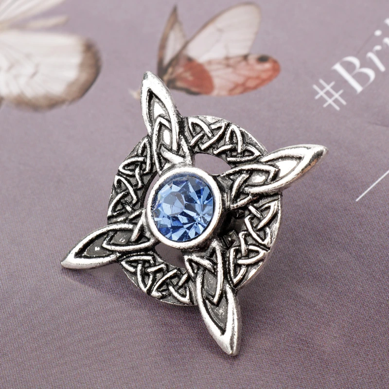 Модные ювелирные изделия HANCHANG винтажная круглая брошь в виде креста с узелком