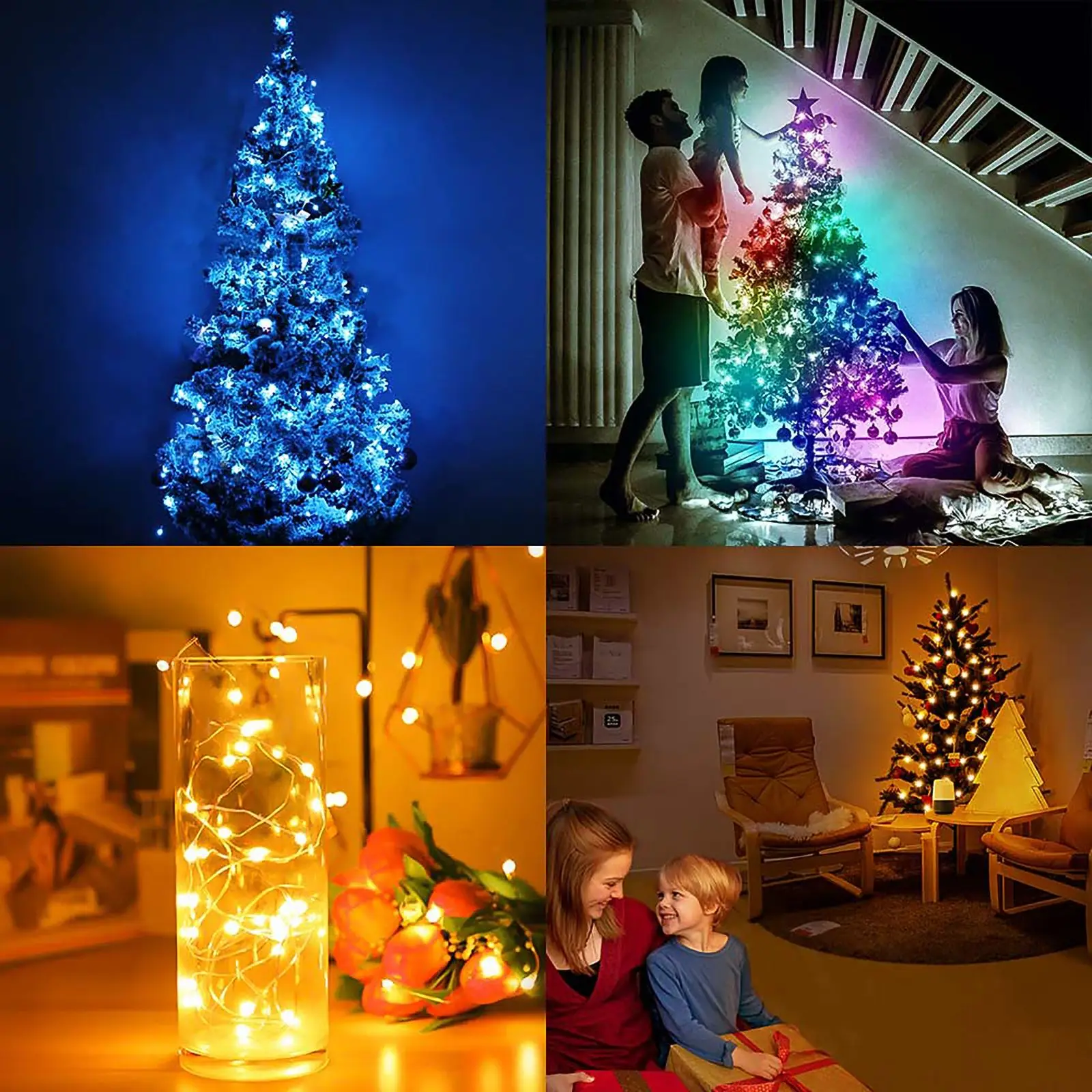 

USB LED Copper Wire String Lights Christmas Tree Decoration Lights Bluetooth App Control String Lamp Waterproof Fairy Lights