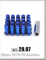 20 шт. Jdm Aftermarket автомобильный, алюминиевое КОЛЕСО гайки M12* 1,5 M12* 1,25 60 мм Расширенный тюнер шип гайки для Chevrolet Mitsubishi и т. Д