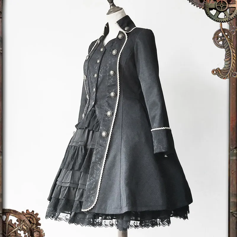 

Женский Готический тренчкот Quji Lolita в сумерках, Инфанта