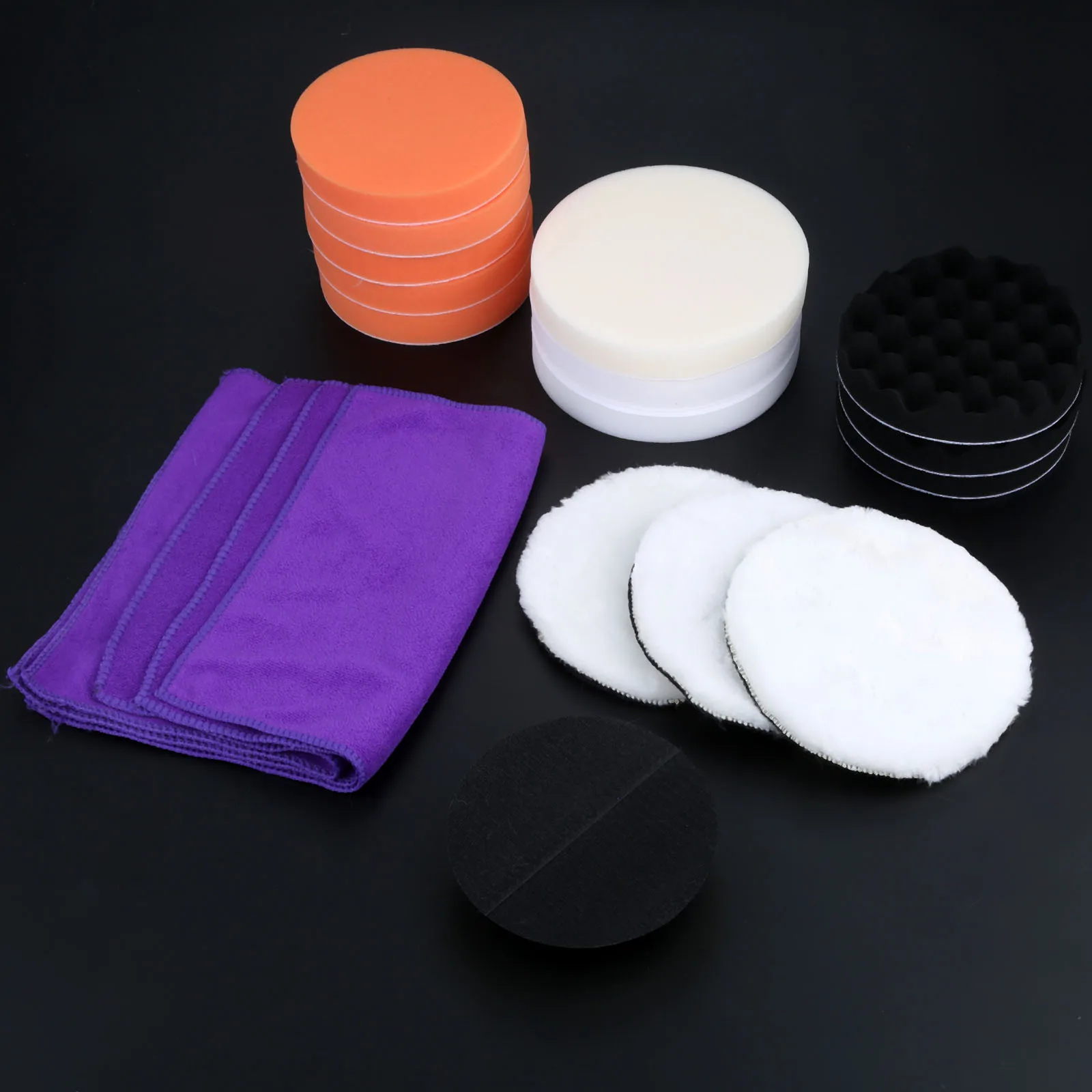

DRELD 18pcs 7inch/180mm Car Sponge Foam Polishing Pad Waxing Buffing Polishing Pad Wheel Kit For Car Polisher Wax Cleaning Tool