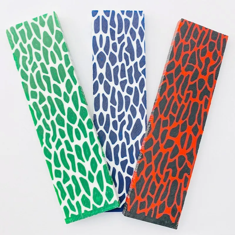 

1PCS Folding Knife Handle Giraffe Pattern Resin Material Board Patch Resin Grip for Crafts Tactical Pen Electronic Cigarette Ca