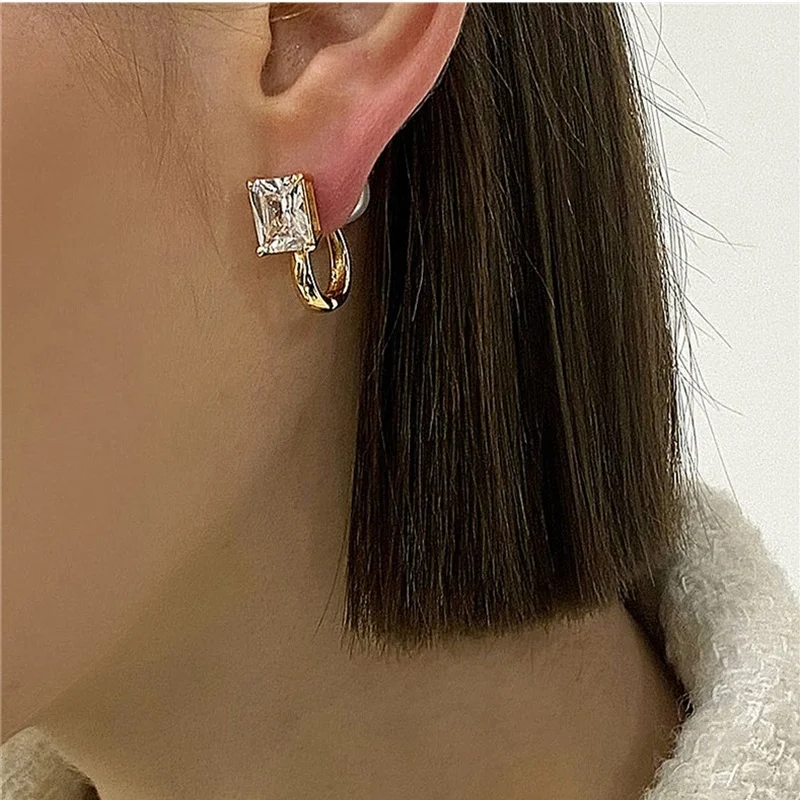 

Винтажные модные циркониевые жемчужные круглые серьги с пряжкой роскошные высококачественные серьги для пирсинга сзади и спереди корейск...