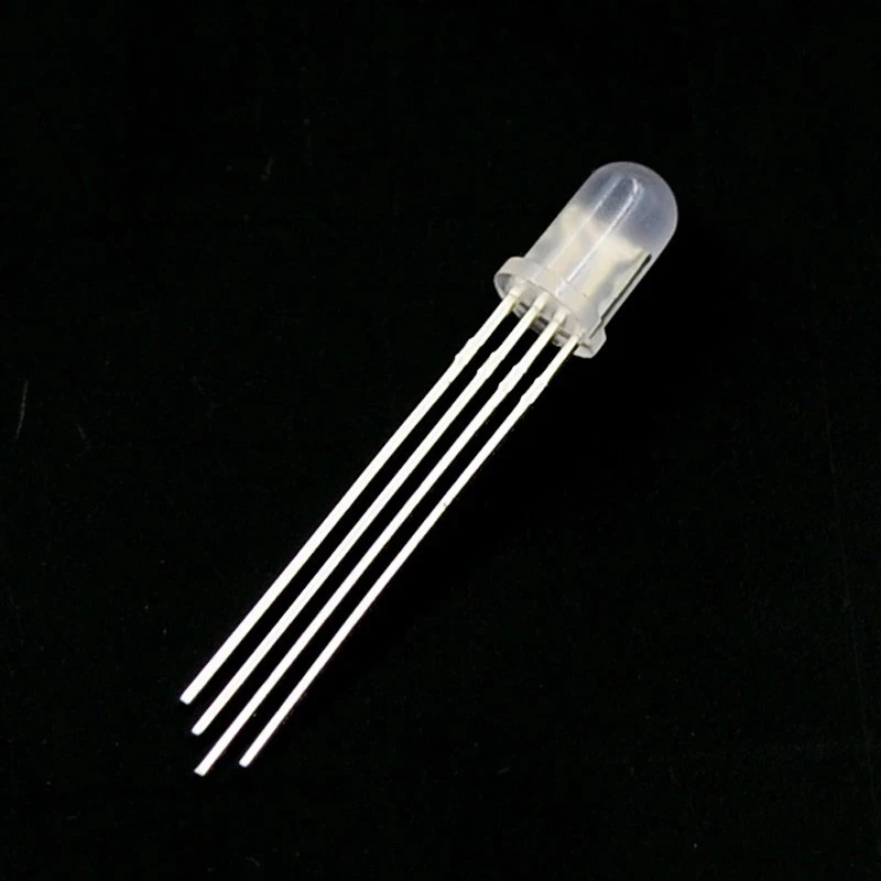 

100pcs/Lot 5mm RGB LED Common Anode 4 Pins Tri-Color Emitting Diodes f5 Diffused