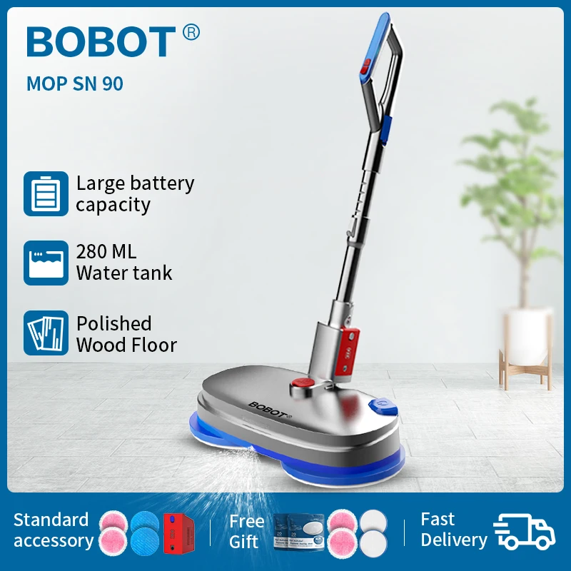 구매 BOBOT-SN 90 Bobot 전기 클리닝 물걸레, 무선 전기 물걸레, 전기 스프레이 물걸레, 쓸기 닦기 및 왁싱 기능