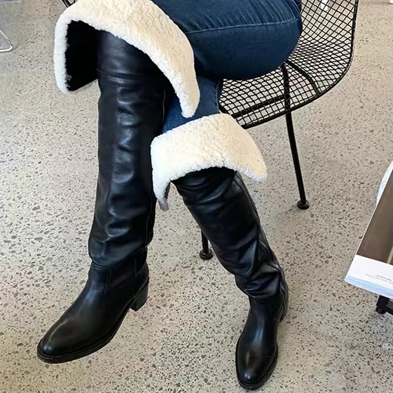 Женские высокие сапоги выше колена Bota Feminina Новая Брендовая обувь женские