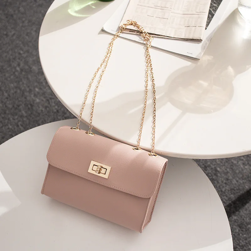 

British Fashion Simple Small Square Bag Women's Designer Handbag 2020 High-quality PU Leather Chain Mobile Phone Shoulder bags