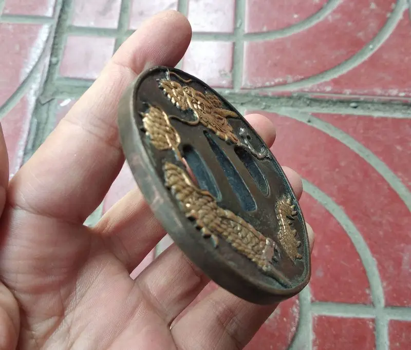 Редкие винтажные аксессуары Tsuba для ниндзя Цуба для катаны самурайский меч