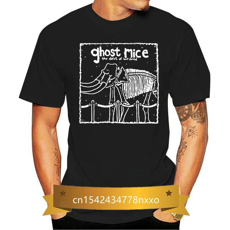 

New Ghost Mice Punk Retro Mens Black T-Shirt Size S To 3XL Plus Size Casual Clothing