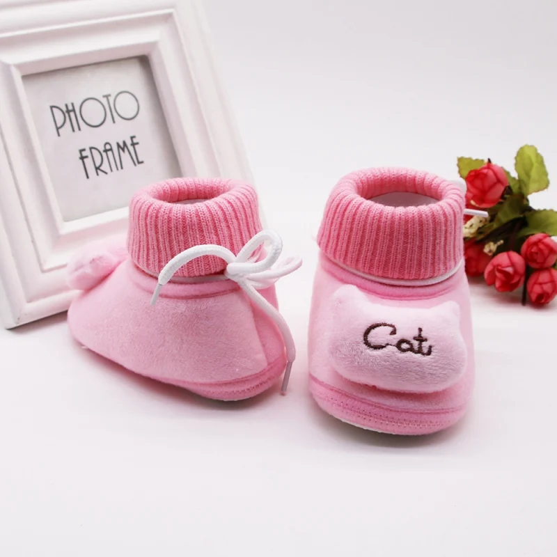 BoysNewborn/Обувь для маленьких девочек 0 18 месяцев зимние ботинки малышей теплая