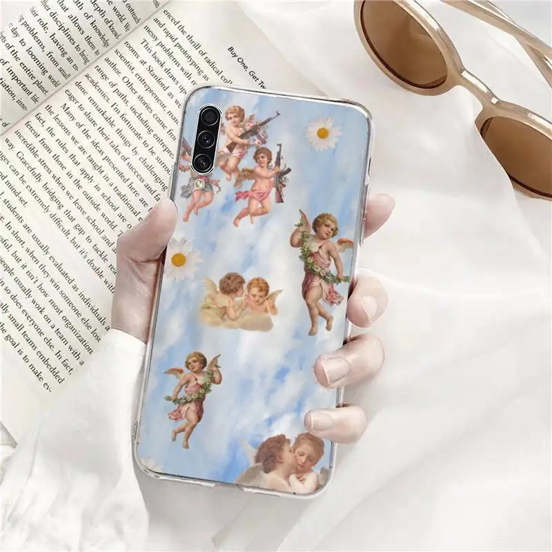 

Aesthetic Cute Angle Phone Case Transparent for Samsung s9 s10 s20 Huawei honor P20 P30 P40 xiaomi note mi 8 9 pro lite plus